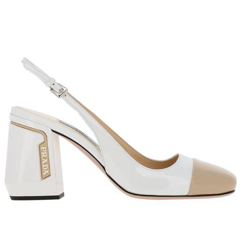 prada white herls|Prada heels price.